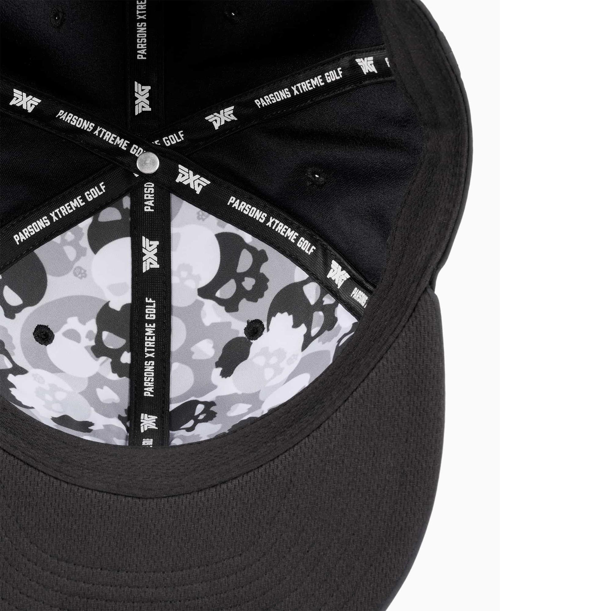 PXG Darkness Snapback – Interior View Showing Structure & Branding

