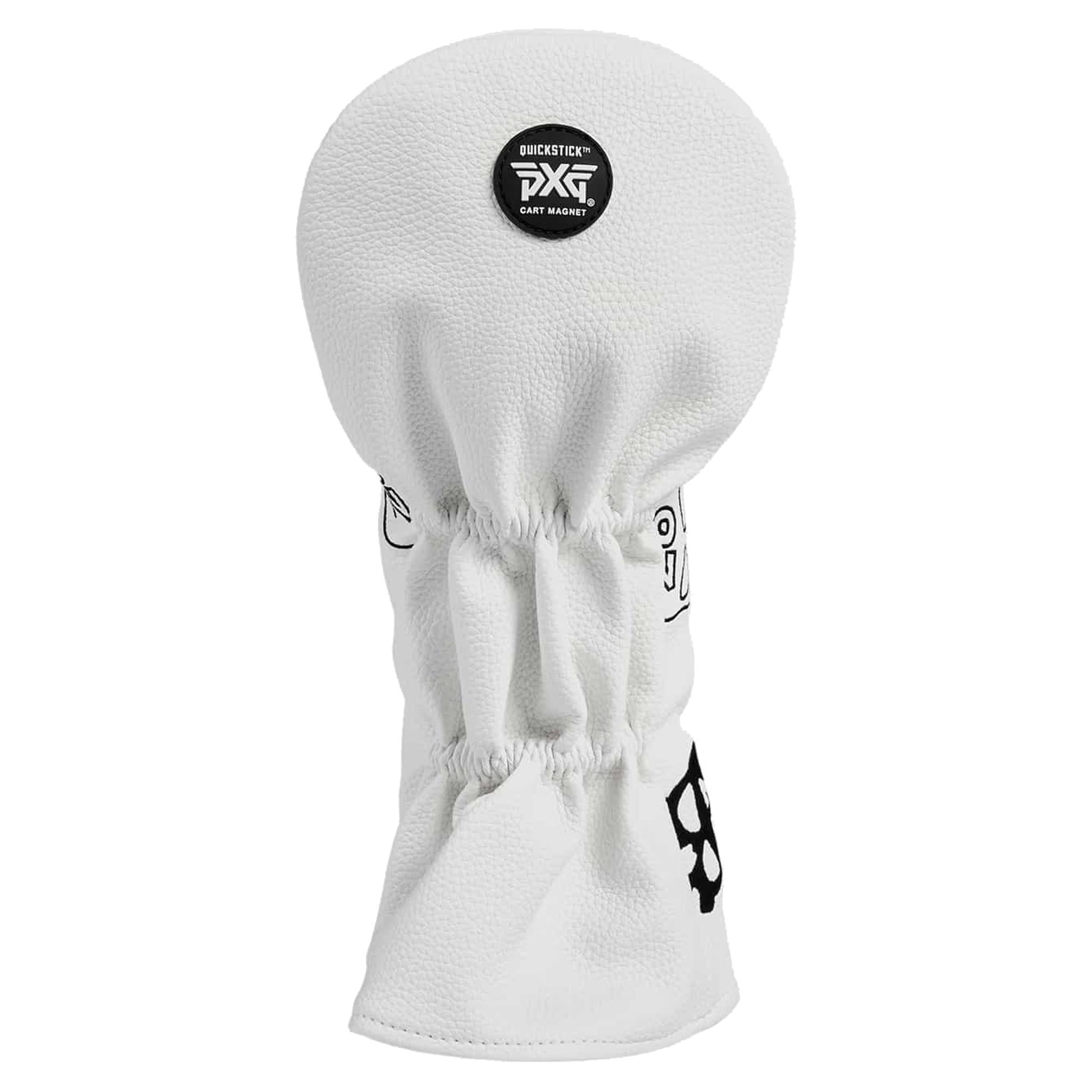 PXG Darkness Driver Headcover – Back View, White & Black
