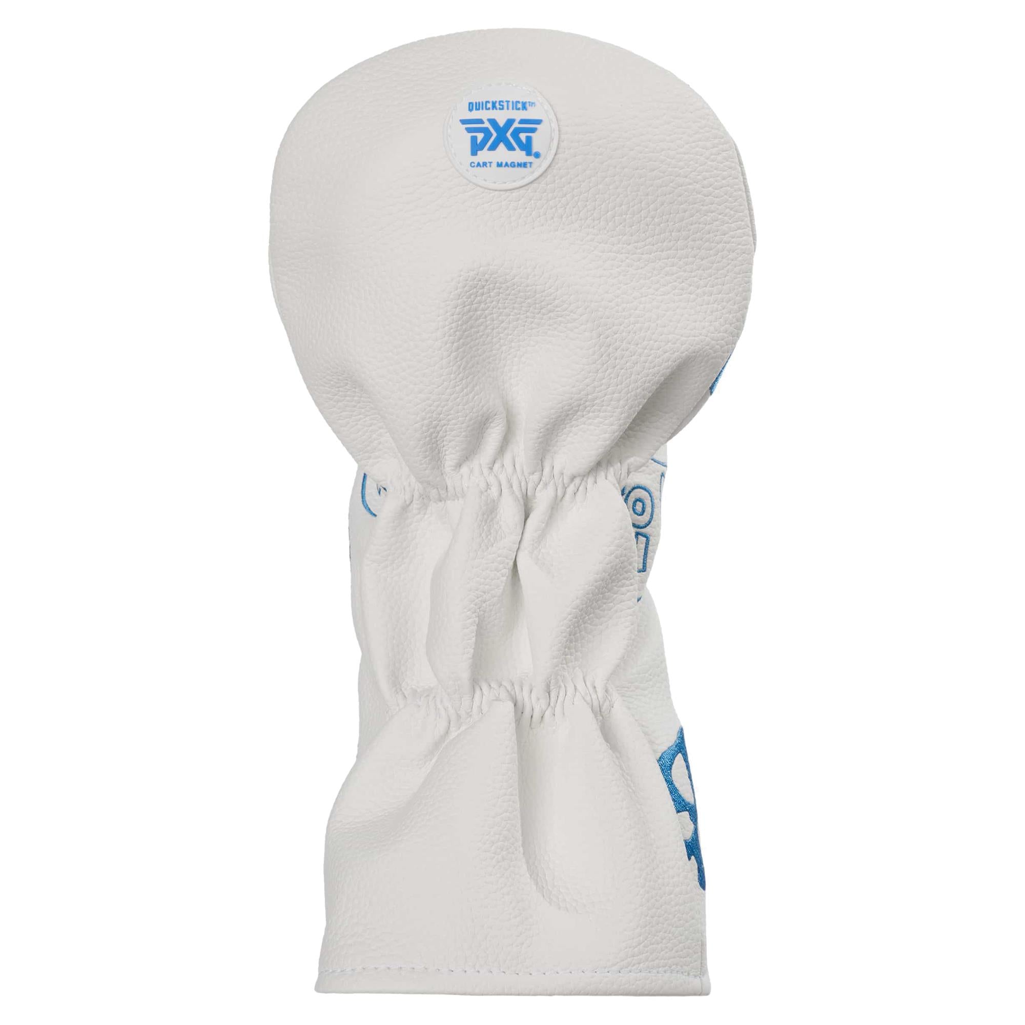 PXG Darkness Driver Headcover – Back View, White & Blue
