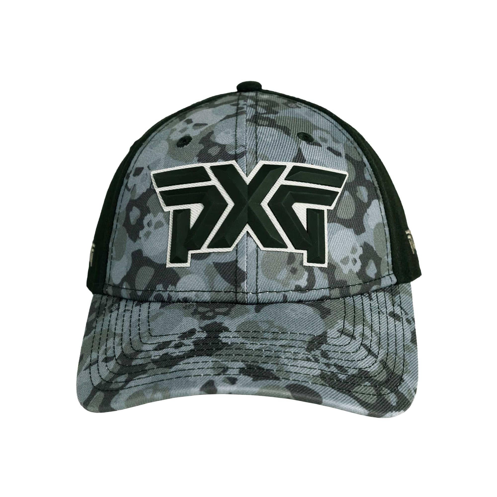 PXG Darkness Skull Camo 9FORTY Golf Cap – Front View