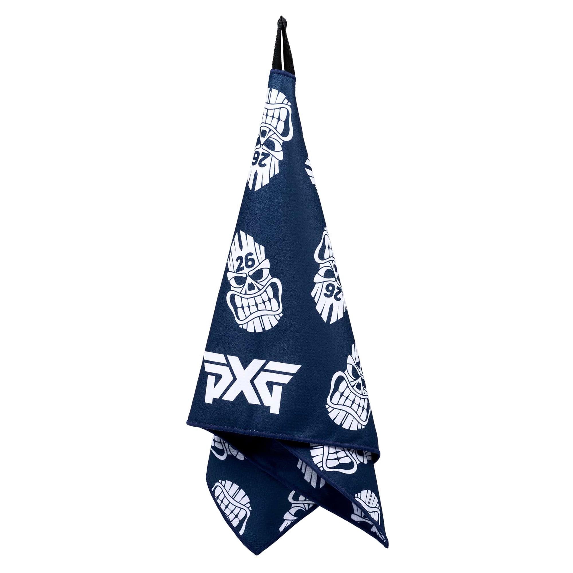 PXG Darkness Tiki Skull Players Towel hanging 