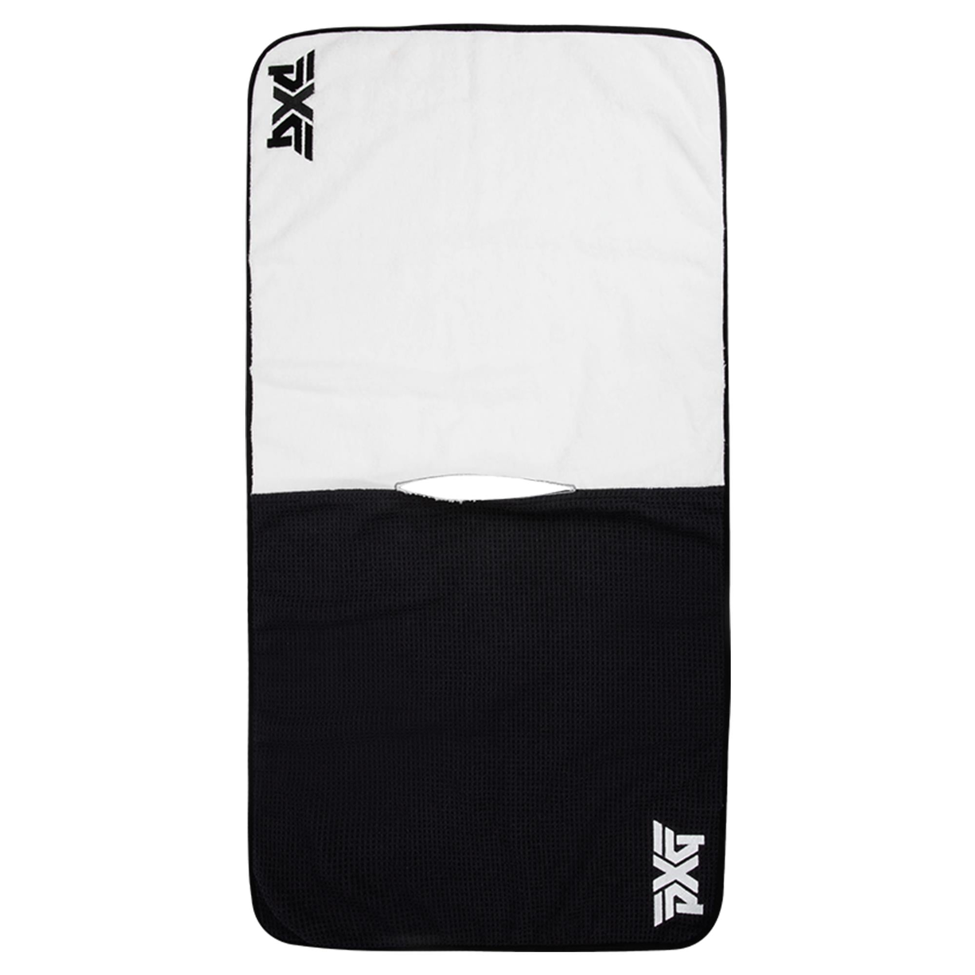Front view of PXG 2-Piece Players Towel vertical display
