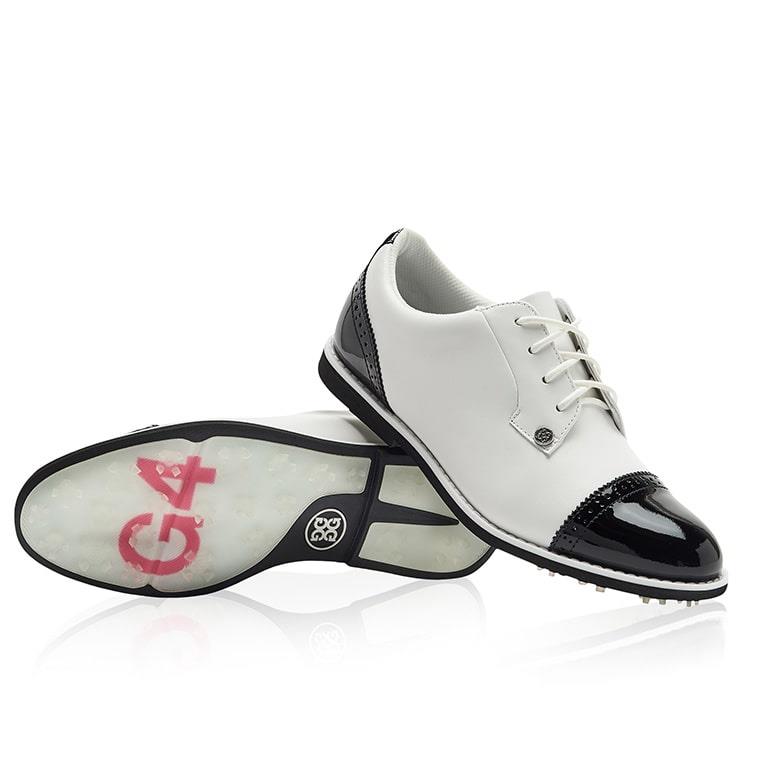 G Fore Cap Toe Gallivanter Ladies Golf Shoes Snow/Onyx