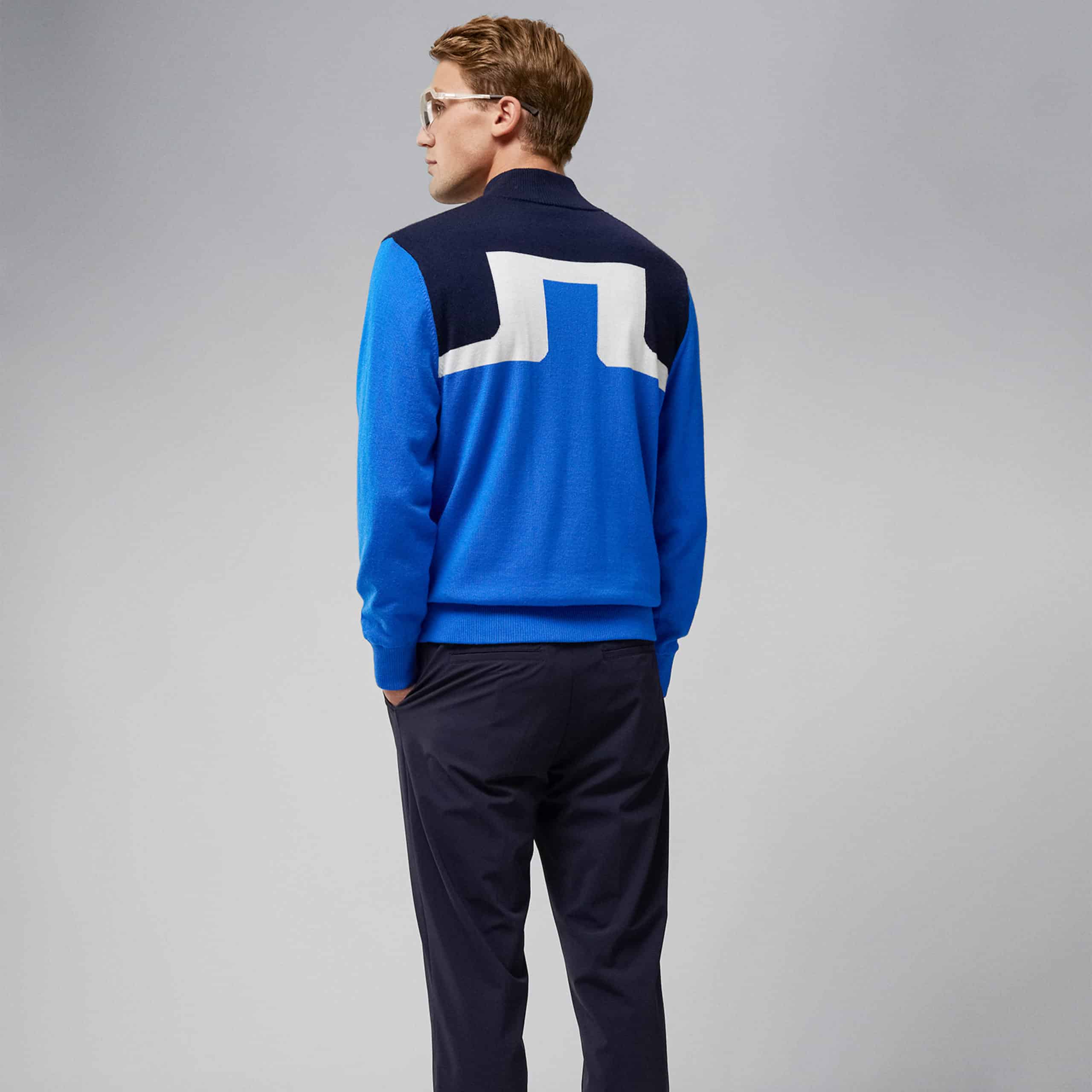 J Lindeberg Jeff Golf Windbreaker Sweater Nautical Blue