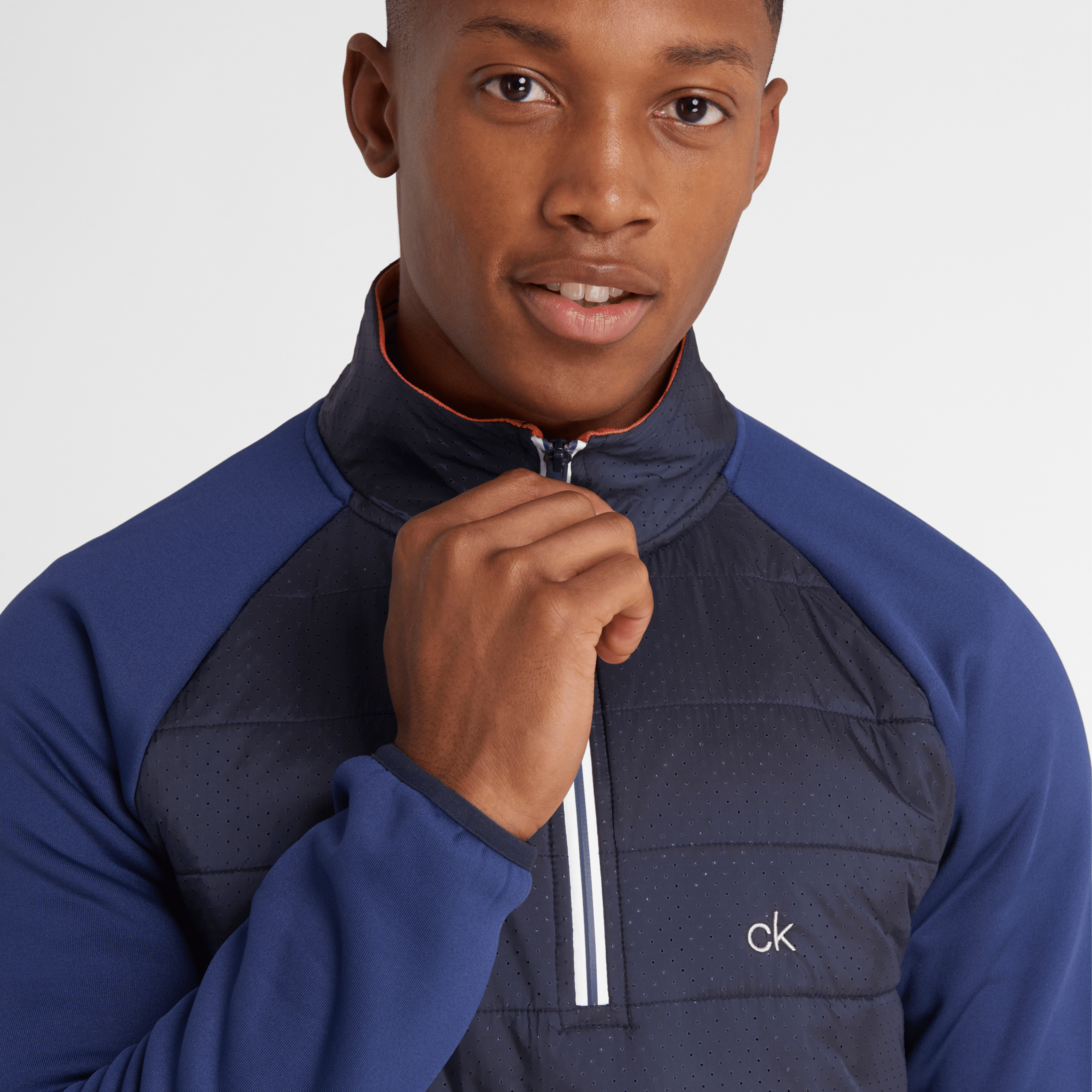 Calvin Klein Golf Hybrid Half Zip Ink