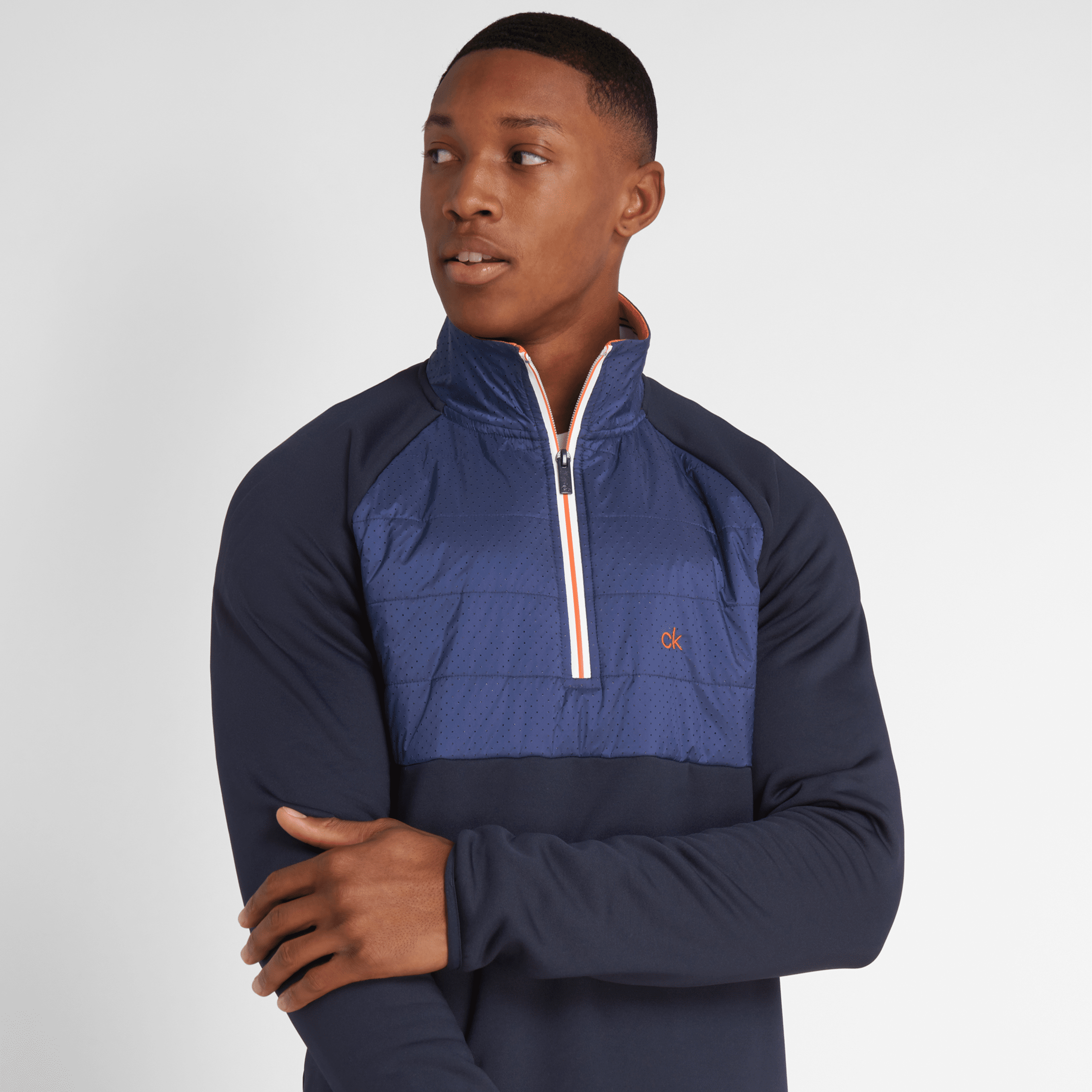 Calvin Klein Golf Hybrid Half Zip Navy