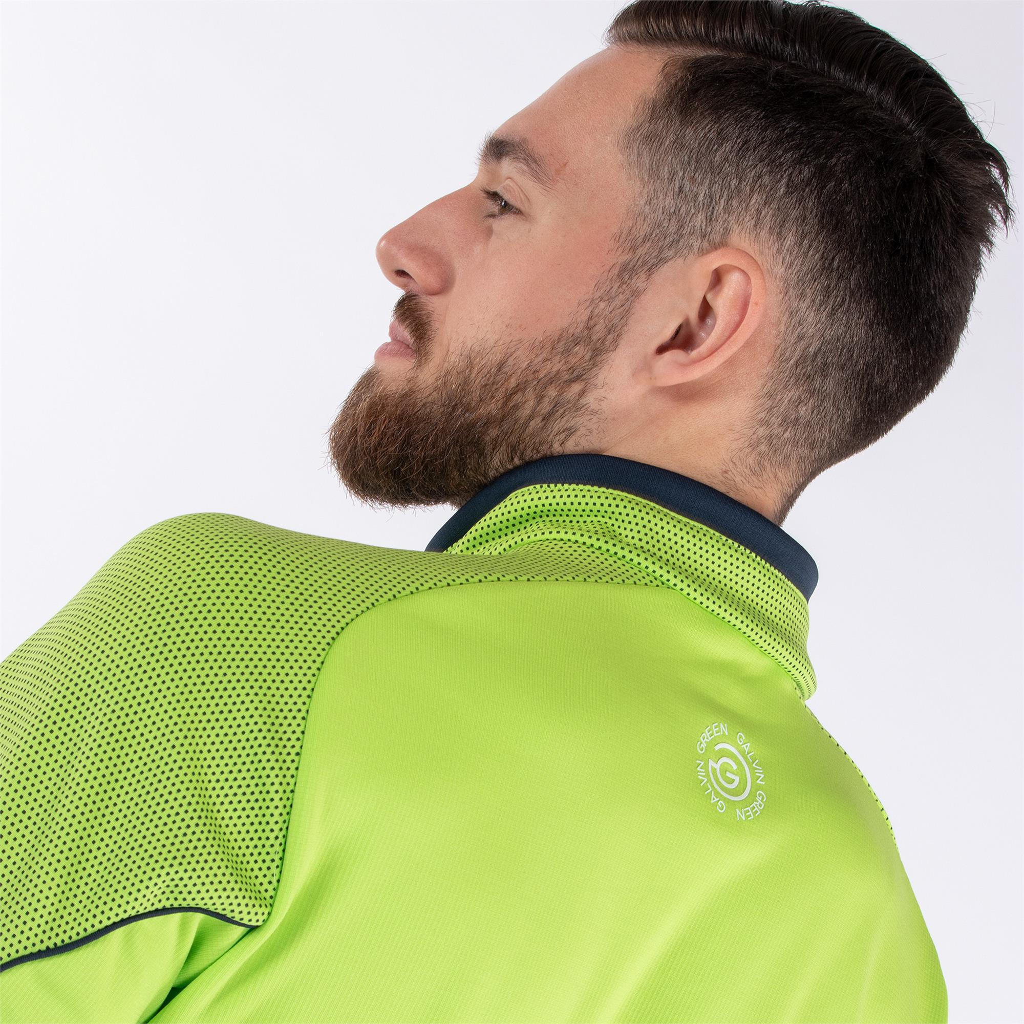 Galvin Green Daxton Insula Golf Pullover Lime/Navy/White
