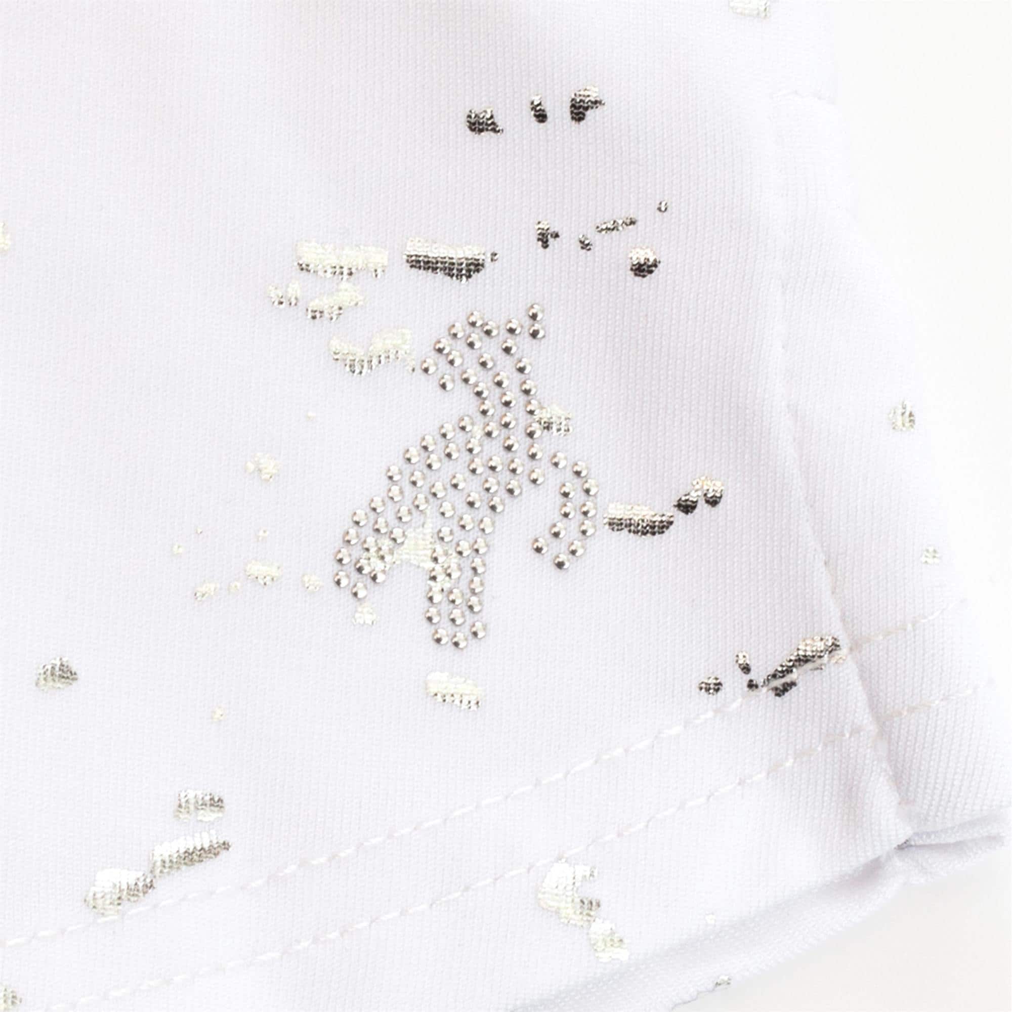 Green Lamb Katlynne Silver Foil Polo Shirt White