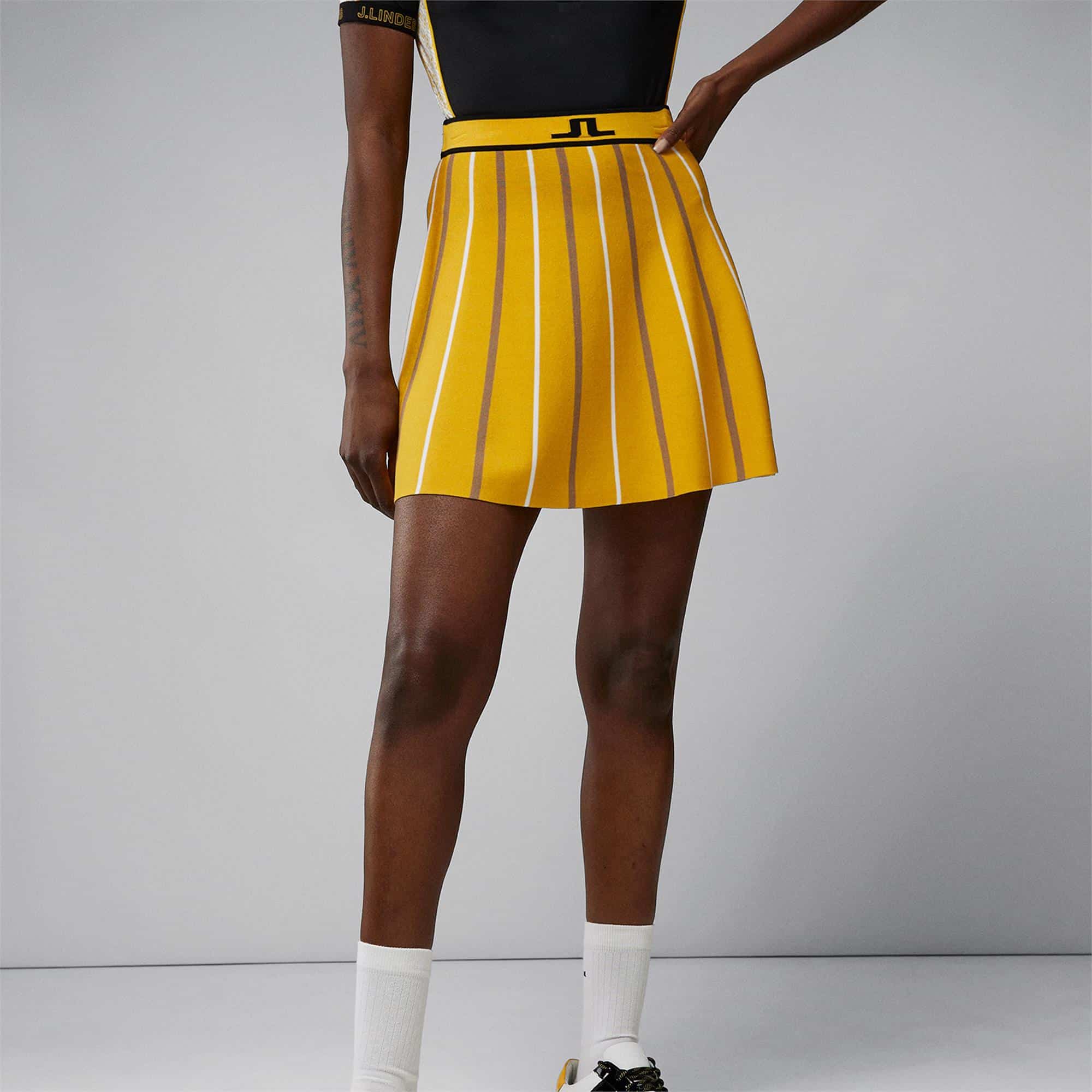 J Lindeberg River Knitted Ladies Golf Skirt Daylily