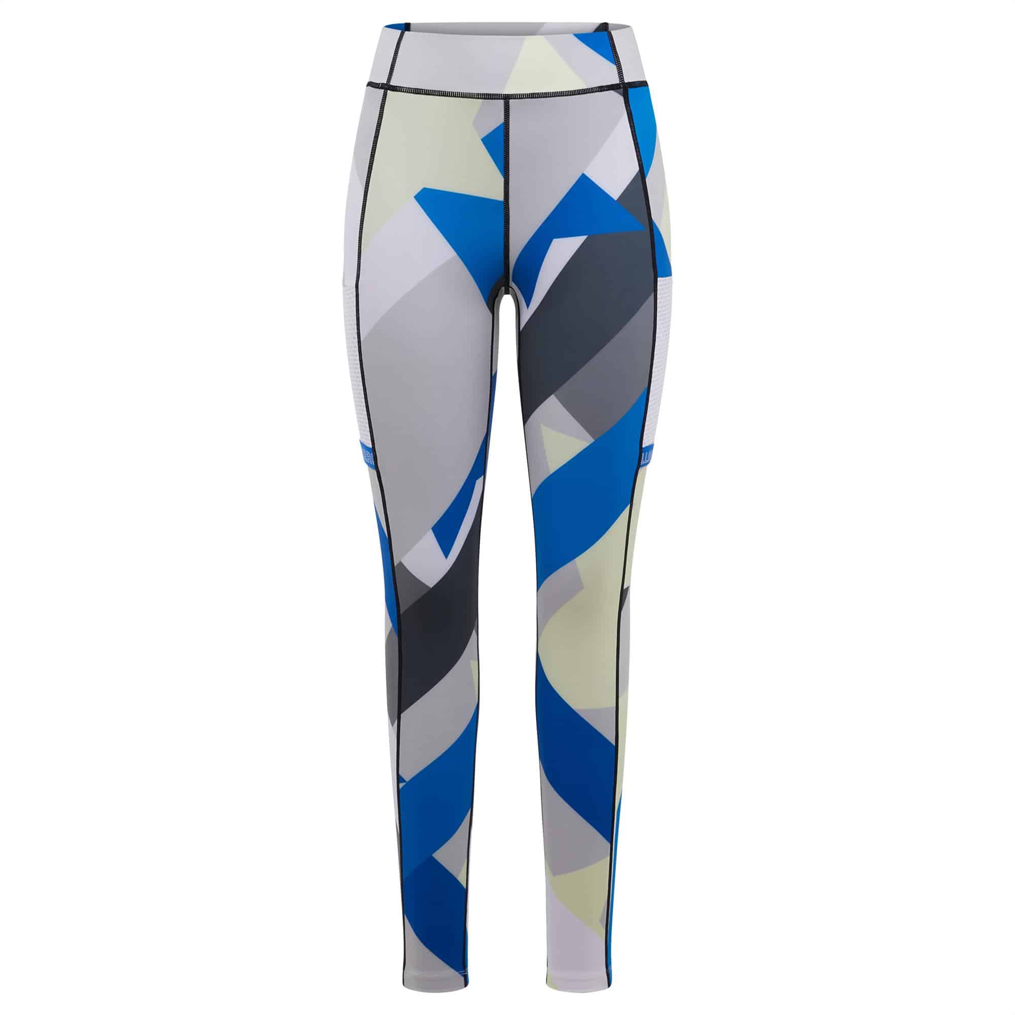 J Lindeberg Margit Print Ladies Leggings Grey Flag Patchwork