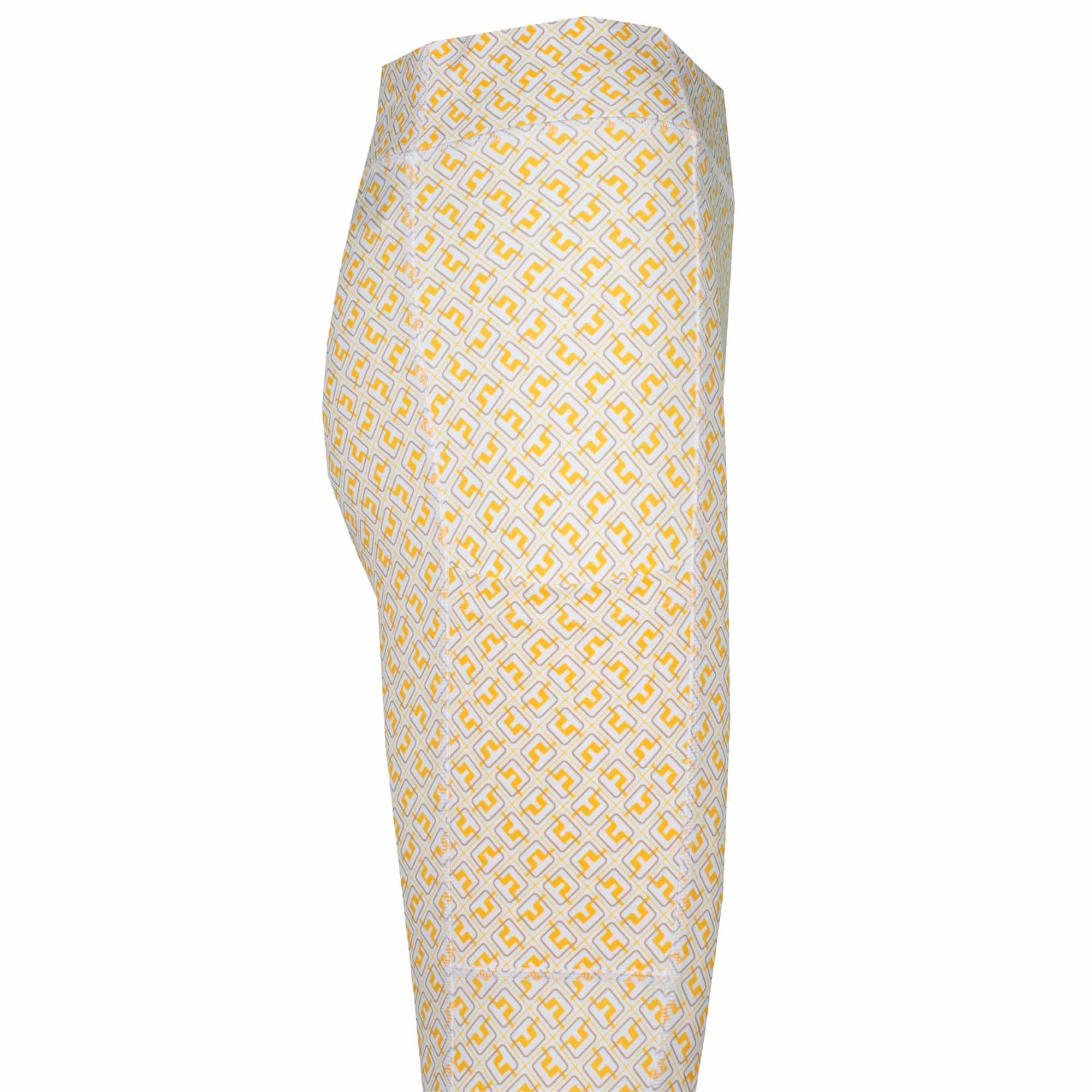 J Lindeberg Zena Print Ladies Tights White JL Monogram