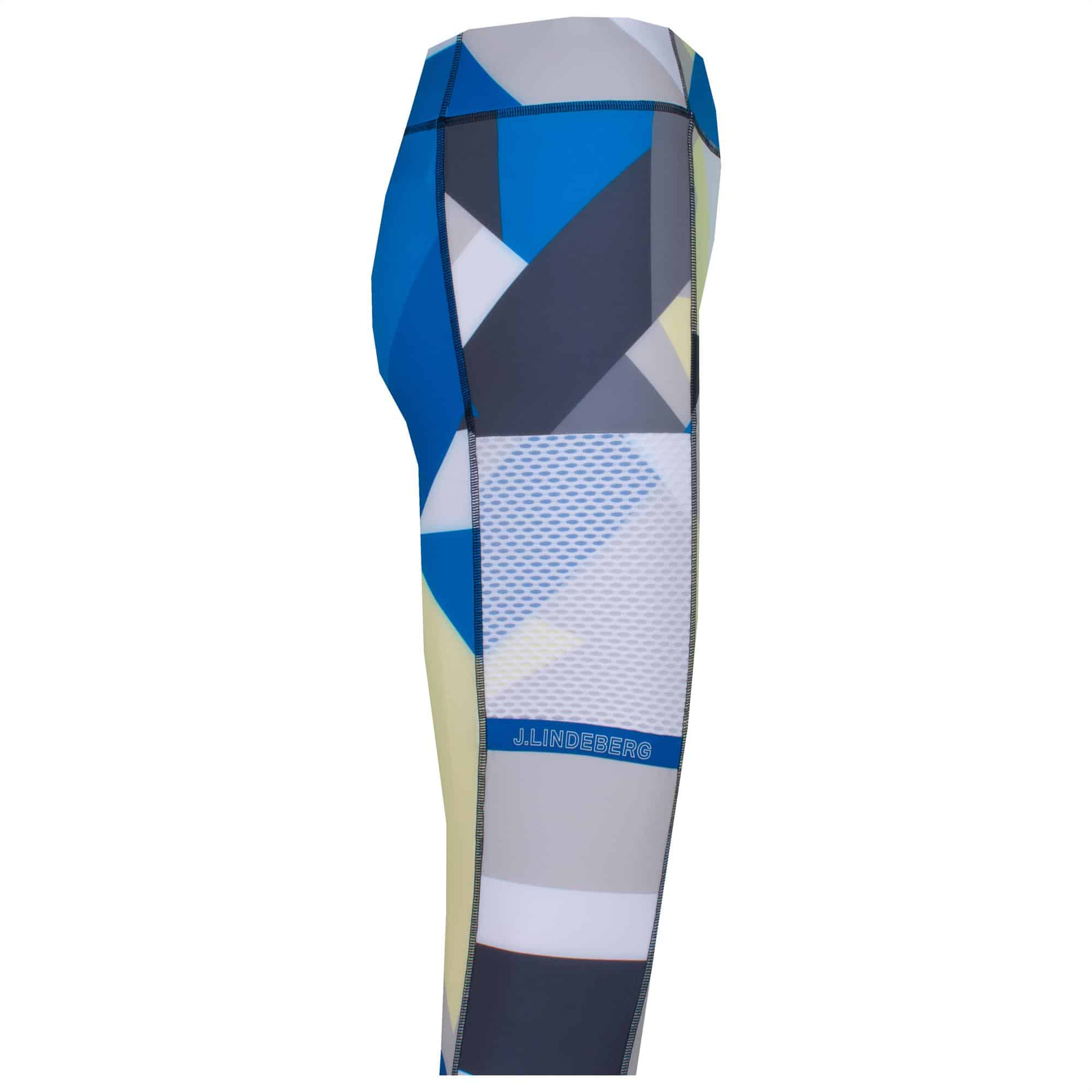 J Lindeberg Margit Print Ladies Leggings Grey Flag Patchwork