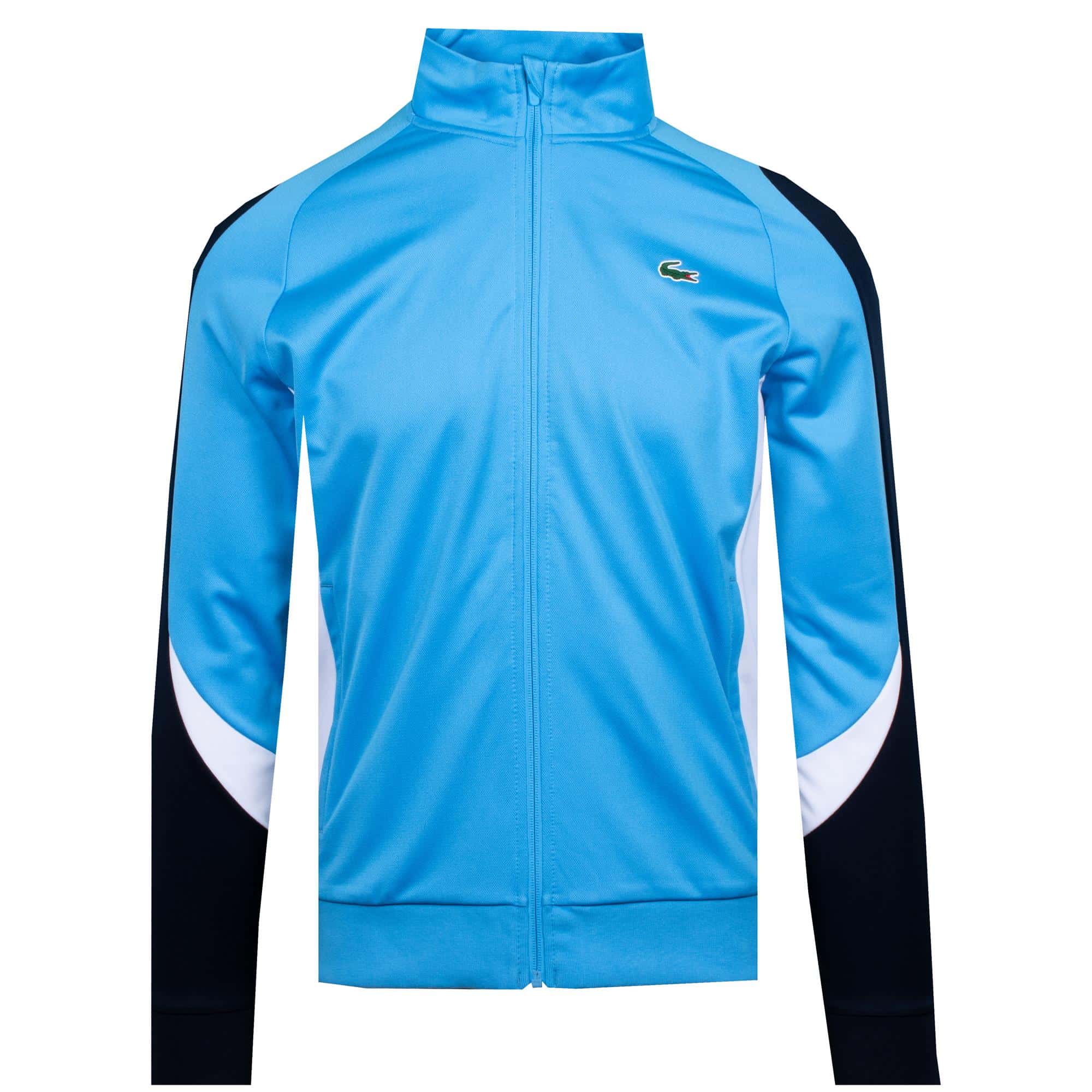 Lacoste Sport Mens Classic Full Zip Sweatshirt Argentine Blue