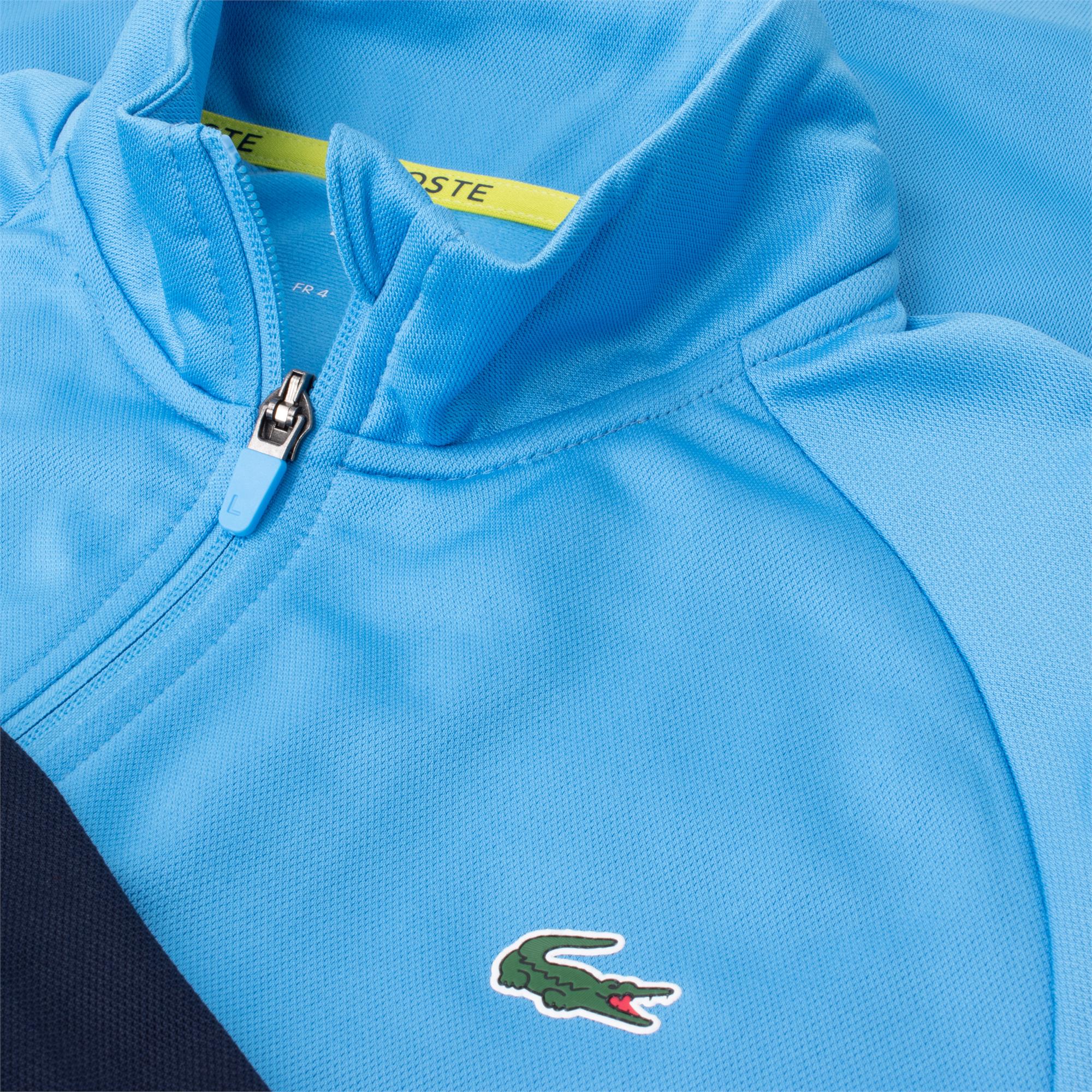 Lacoste Sport Mens Classic Full Zip Sweatshirt Argentine Blue