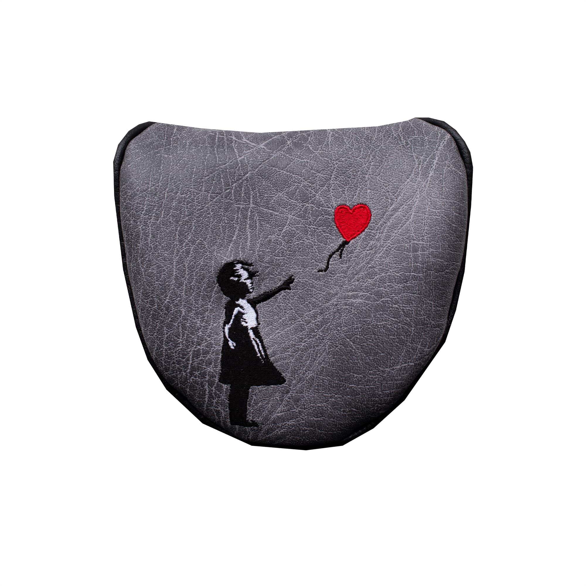 Banksy Girl With Heart Balloon Mallet Putter Headcover Grey