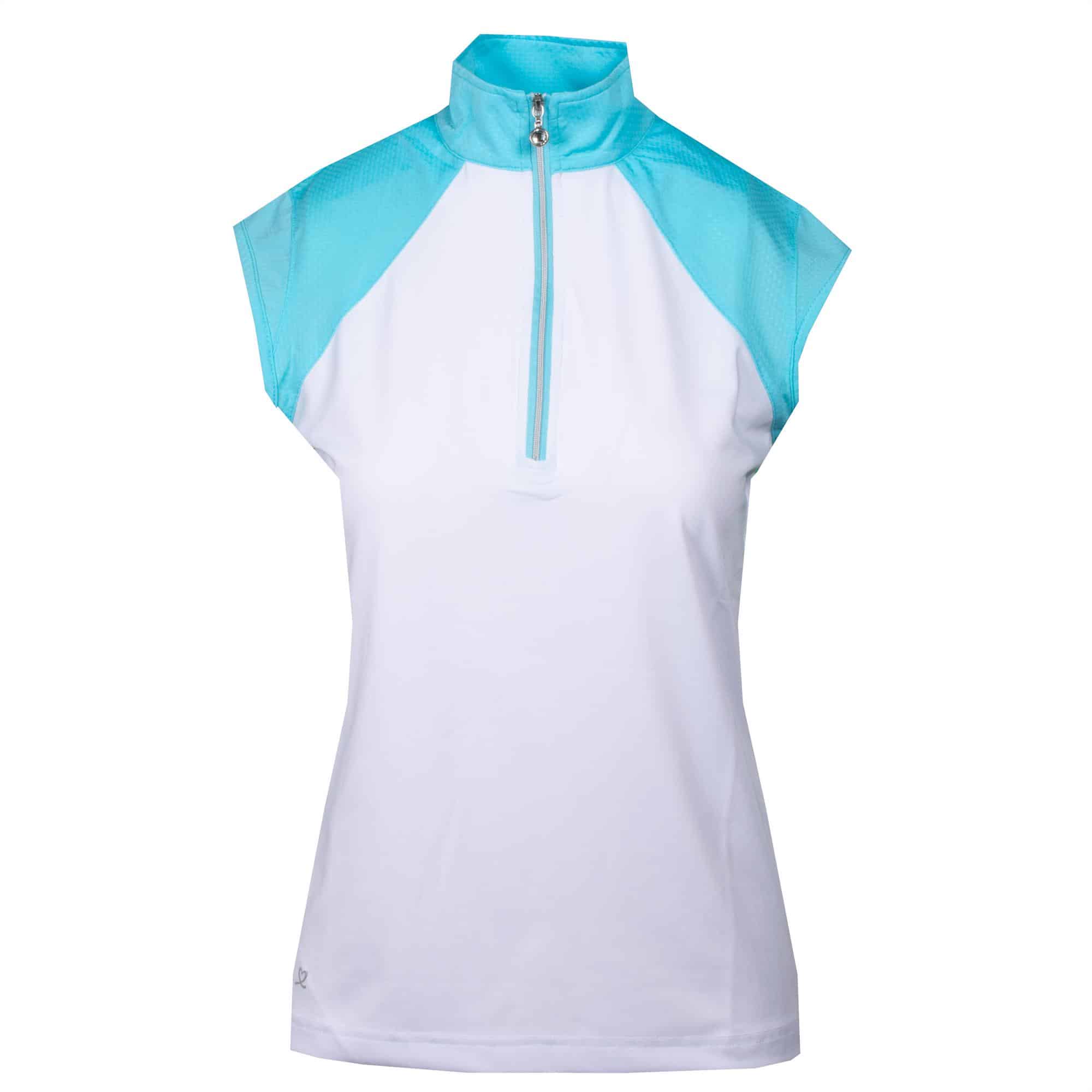 Daily Sports Cathy Cap Sleece Polo Shirt White/Azur