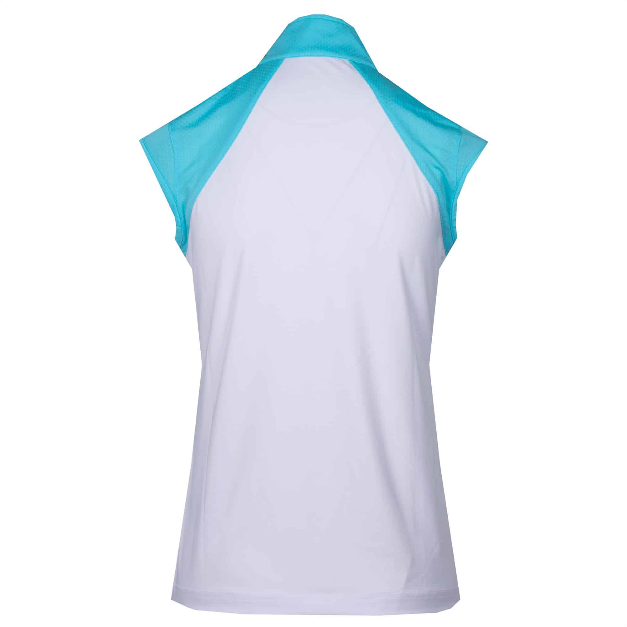 Daily Sports Cathy Cap Sleece Polo Shirt White/Azur