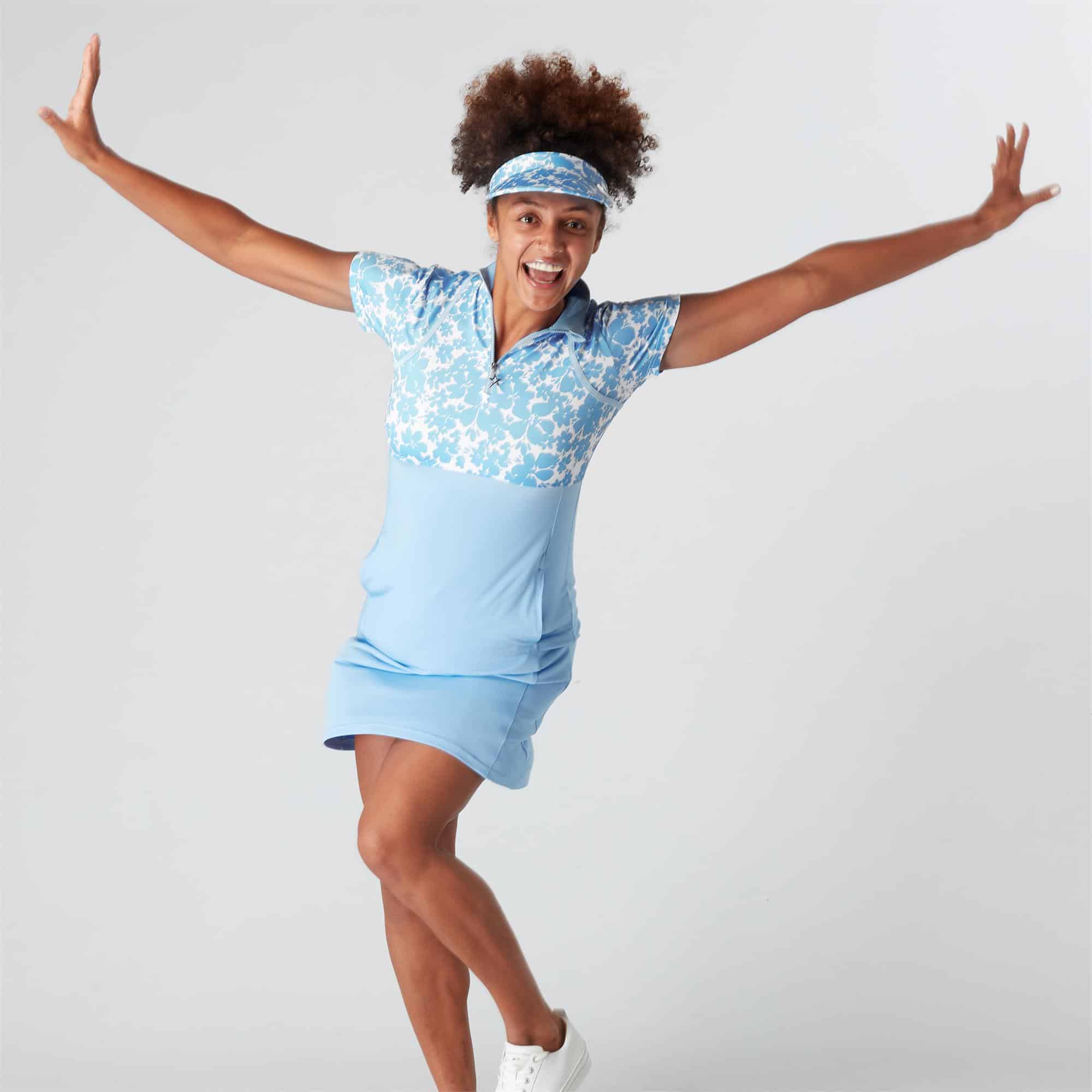 Swing Out Sister Bloom Cap Sleeve Ladies Golf Dress Full Bloom