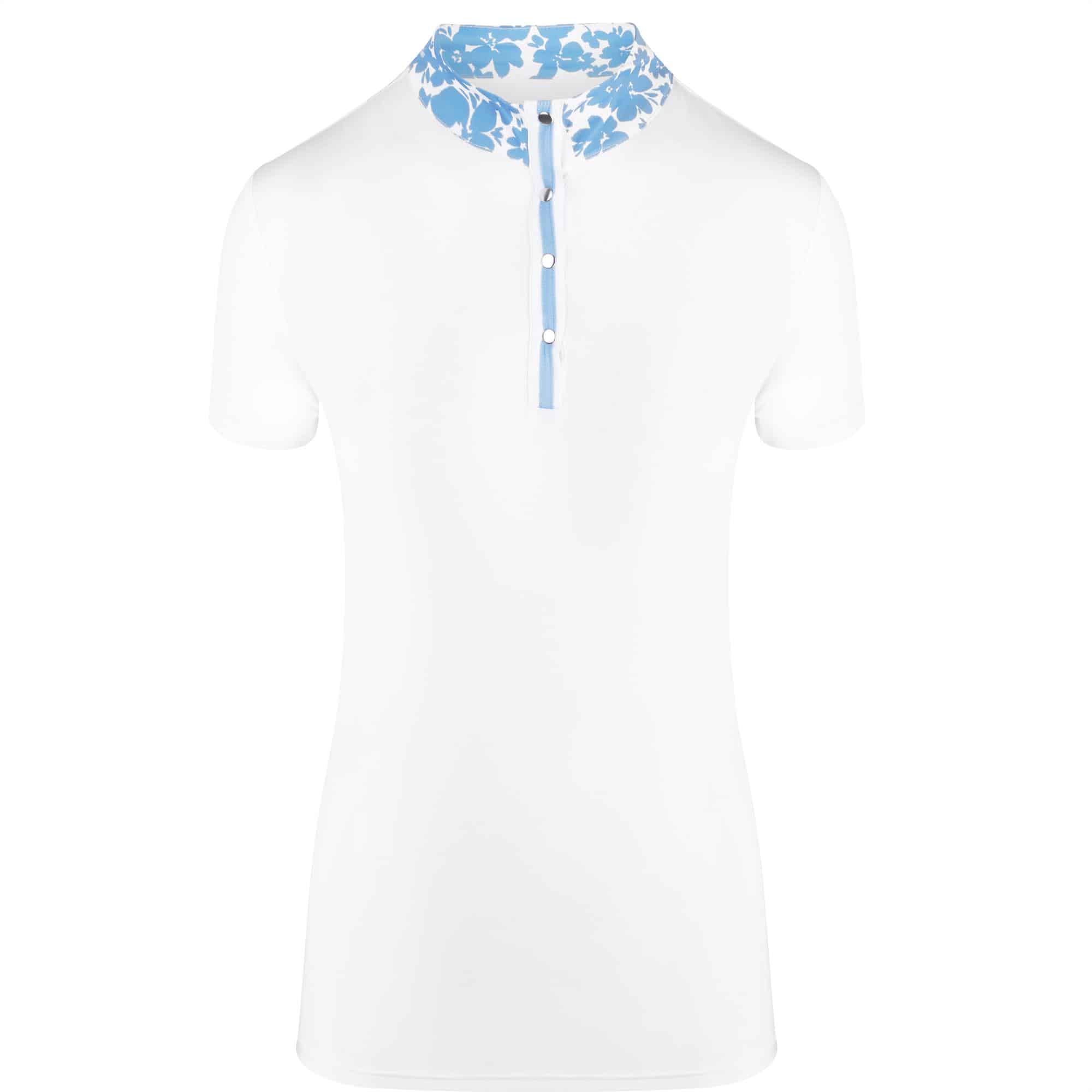 Swing Out Sister Clarissa Cap Sleeve Ladies Golf Polo Shirt Optic White