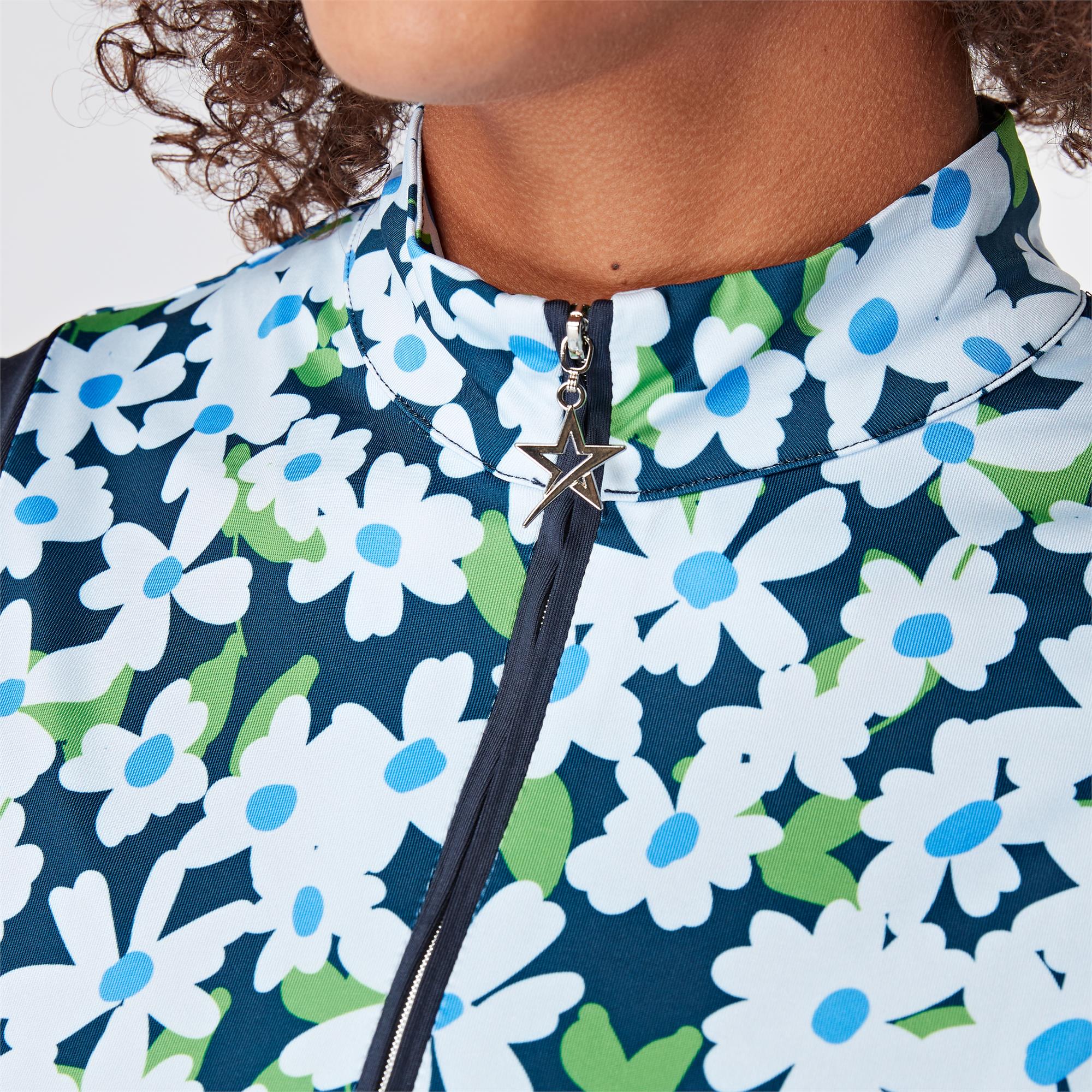 Swing Out Sister Serena Ladies Sleeveless Golf Polo Shirt Daisy Chain