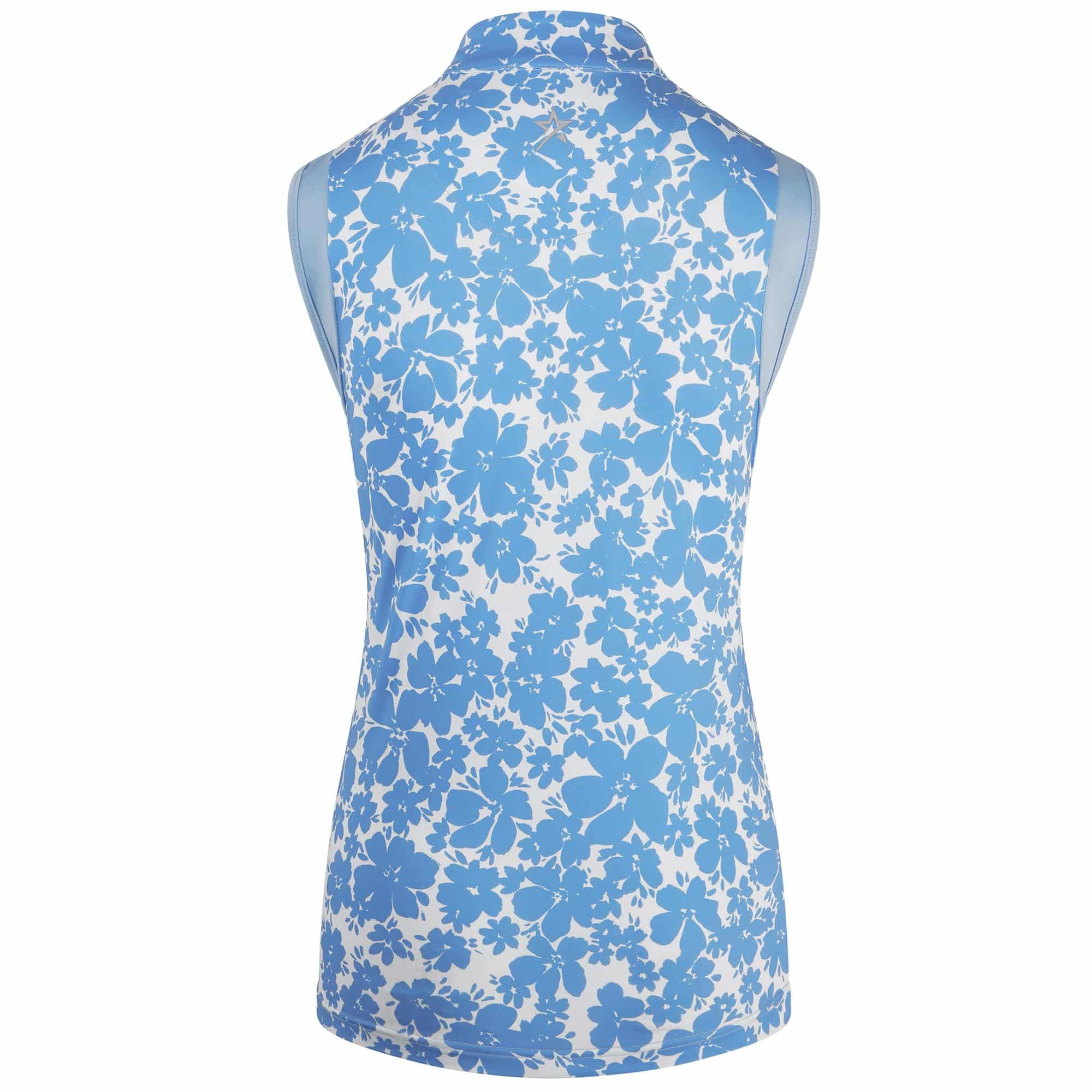 Swing Out Sister Serena Ladies Sleeveless Golf Polo Shirt Full Bloom