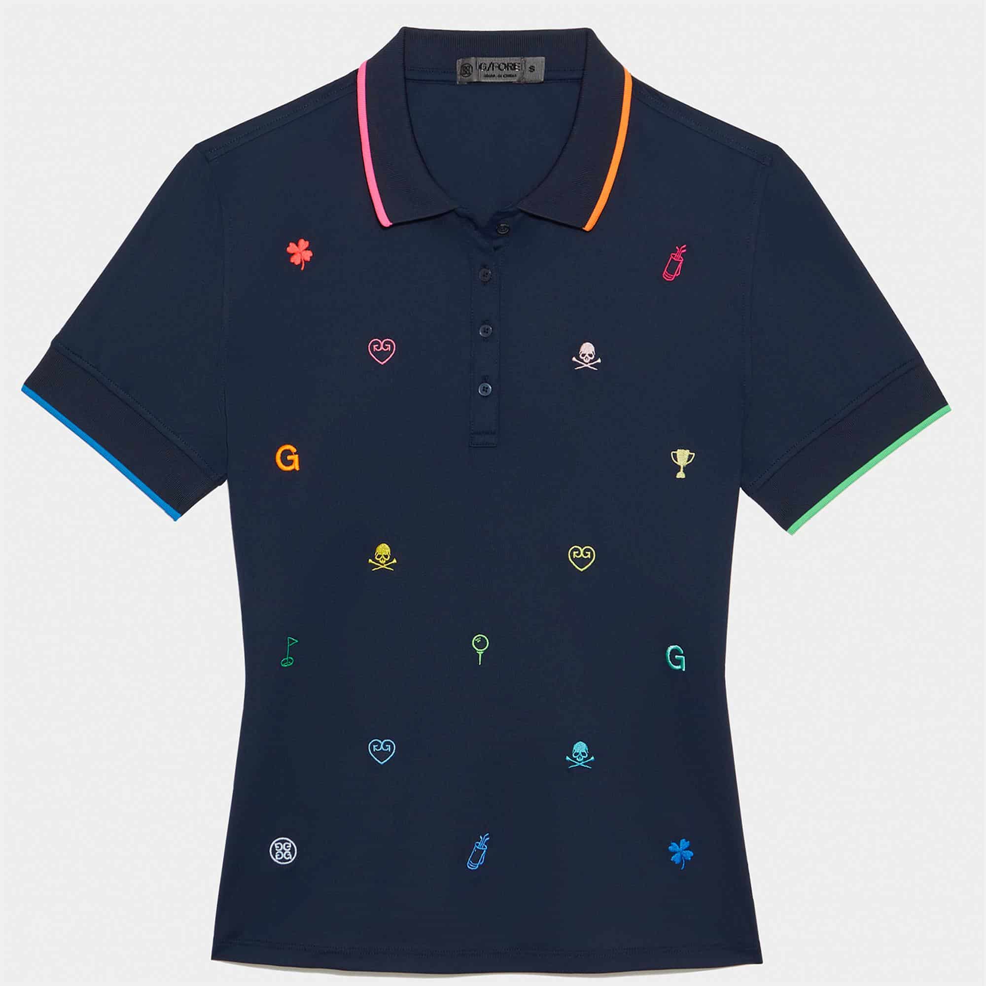 Ladies G/FORE Mini Icon Golf Polo Twilight
