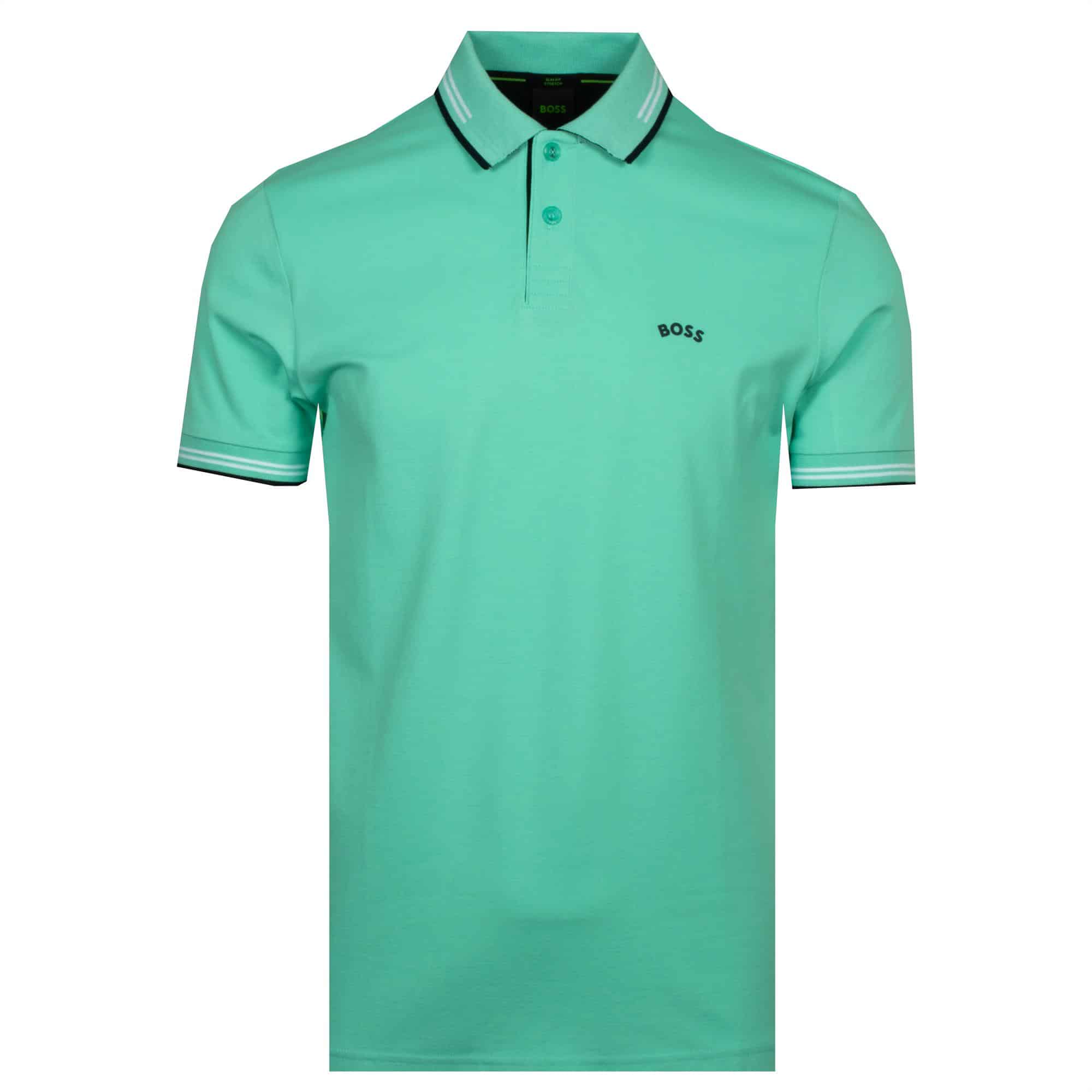 Boss Paul Curved Slim Fit Polo Open Green
