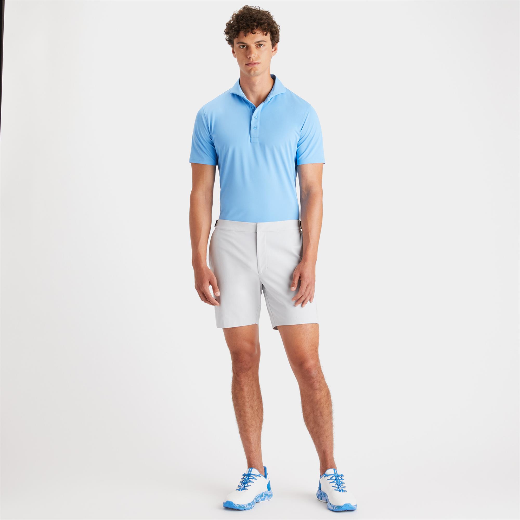 G/FORE Essential Tech Pique Mens Polo Shirt Cielo