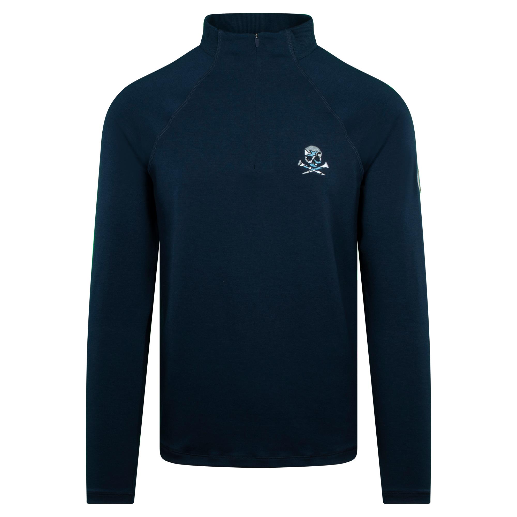 G/Fore Luxe Staple Quarter Zip Mens Golf Mid Layer Twilight