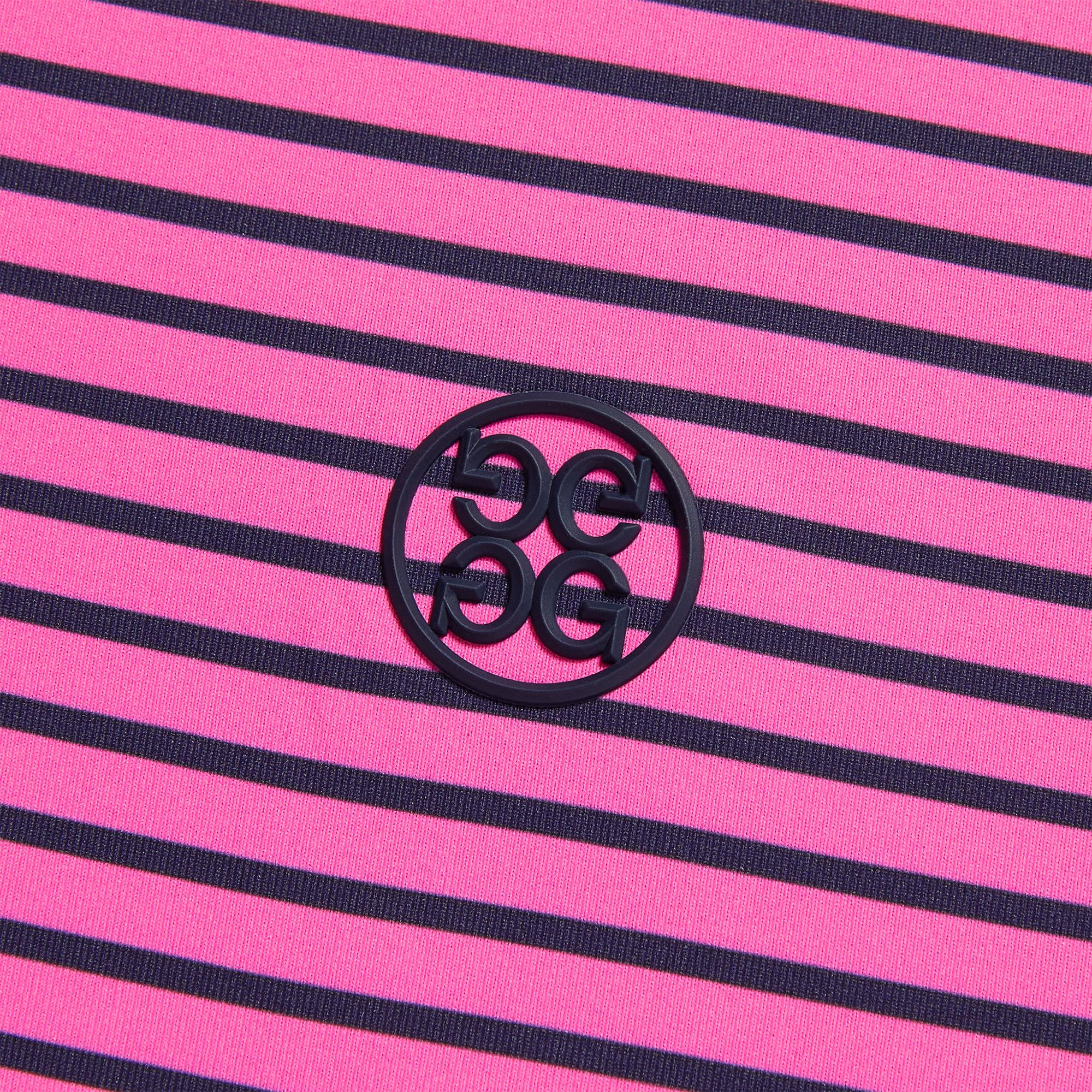 G/FORE Skull & T's 3D Tech Jersey Mens Golf Polo Shirt Day Glo Pink