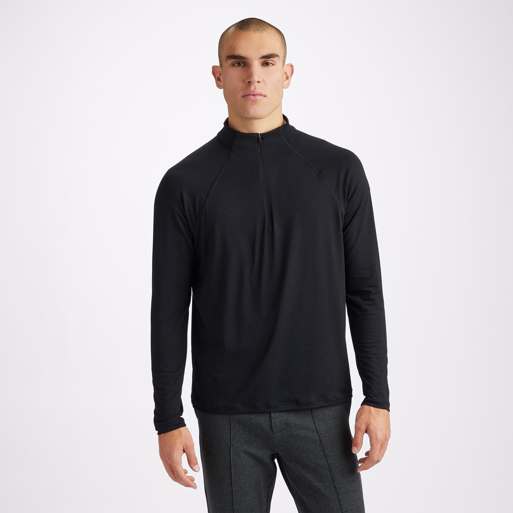 G/FORE Luxe Quarter Zip Mens Golf Mid Layer Onyx