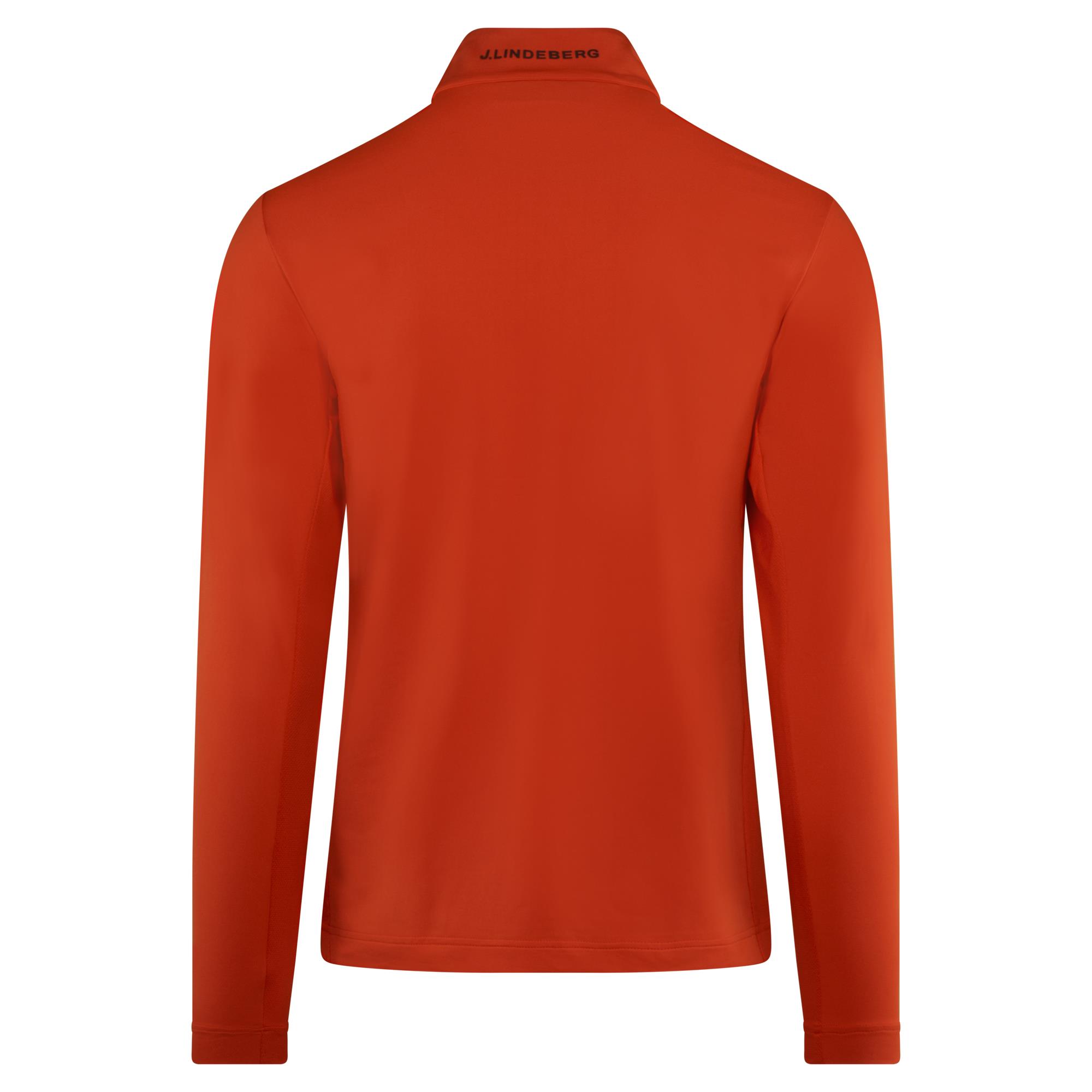 J Lindeberg Luke Half Zip Mens Golf Mid Layer Fiery Red