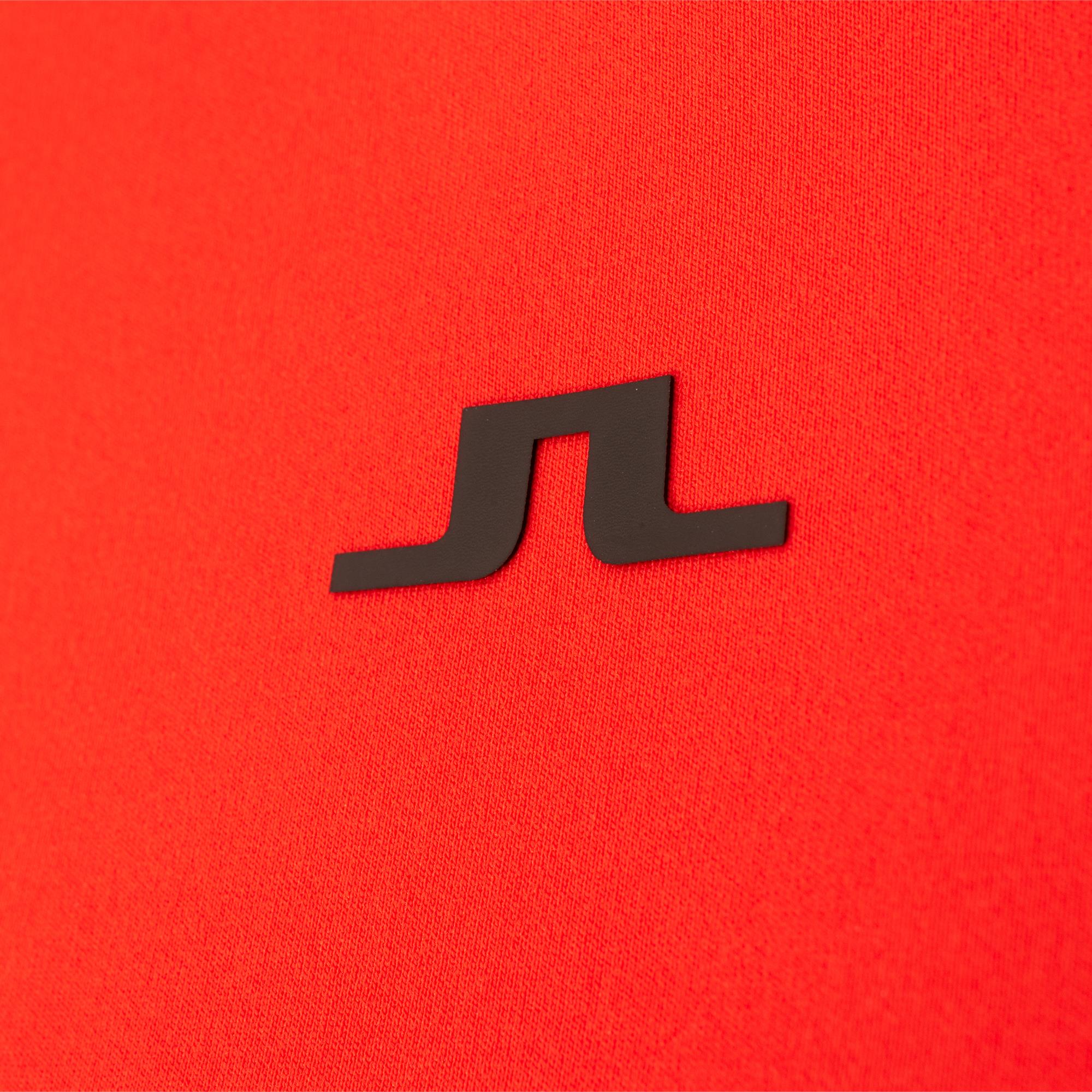 J Lindeberg Luke Half Zip Mens Golf Mid Layer Fiery Red