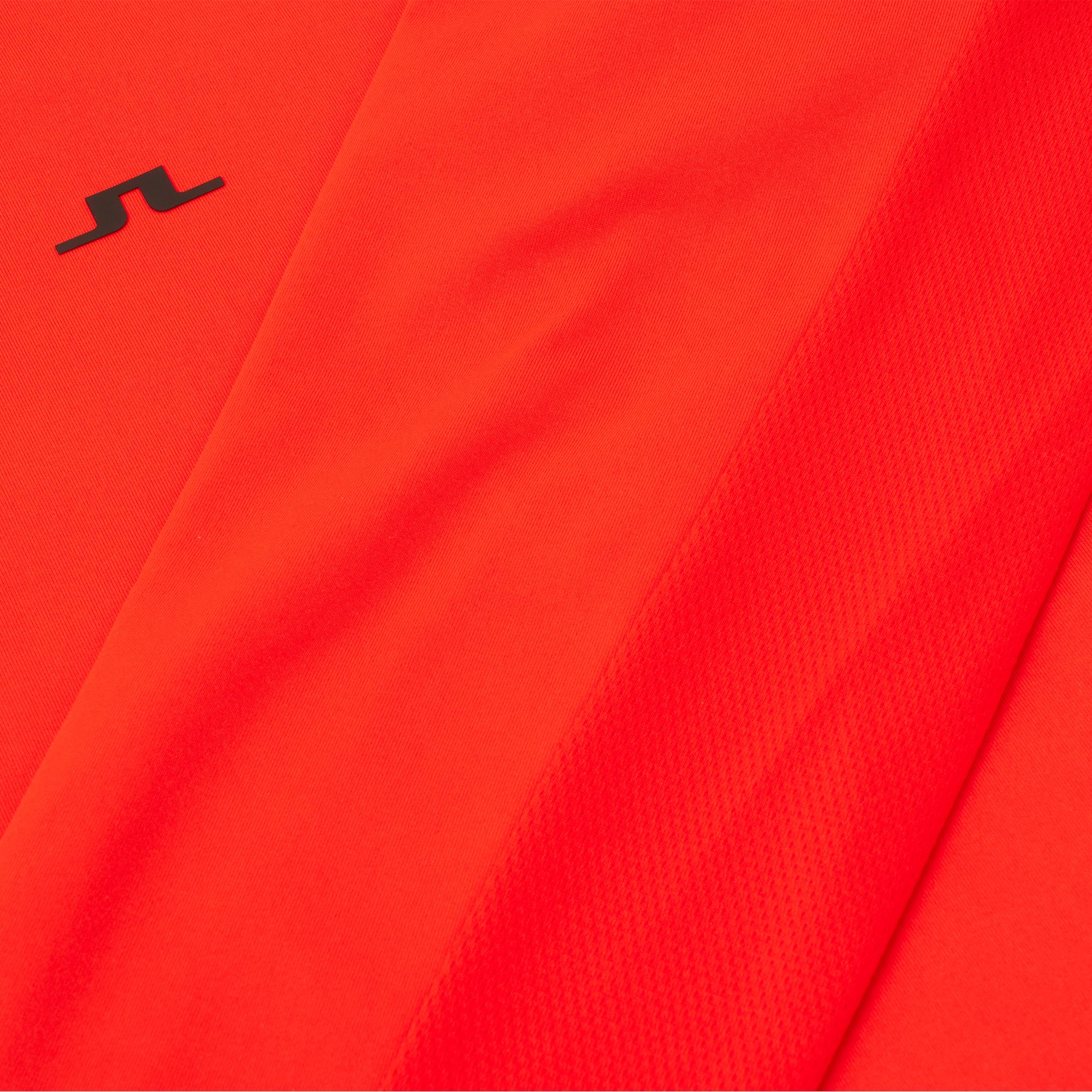 J Lindeberg Luke Half Zip Mens Golf Mid Layer Fiery Red