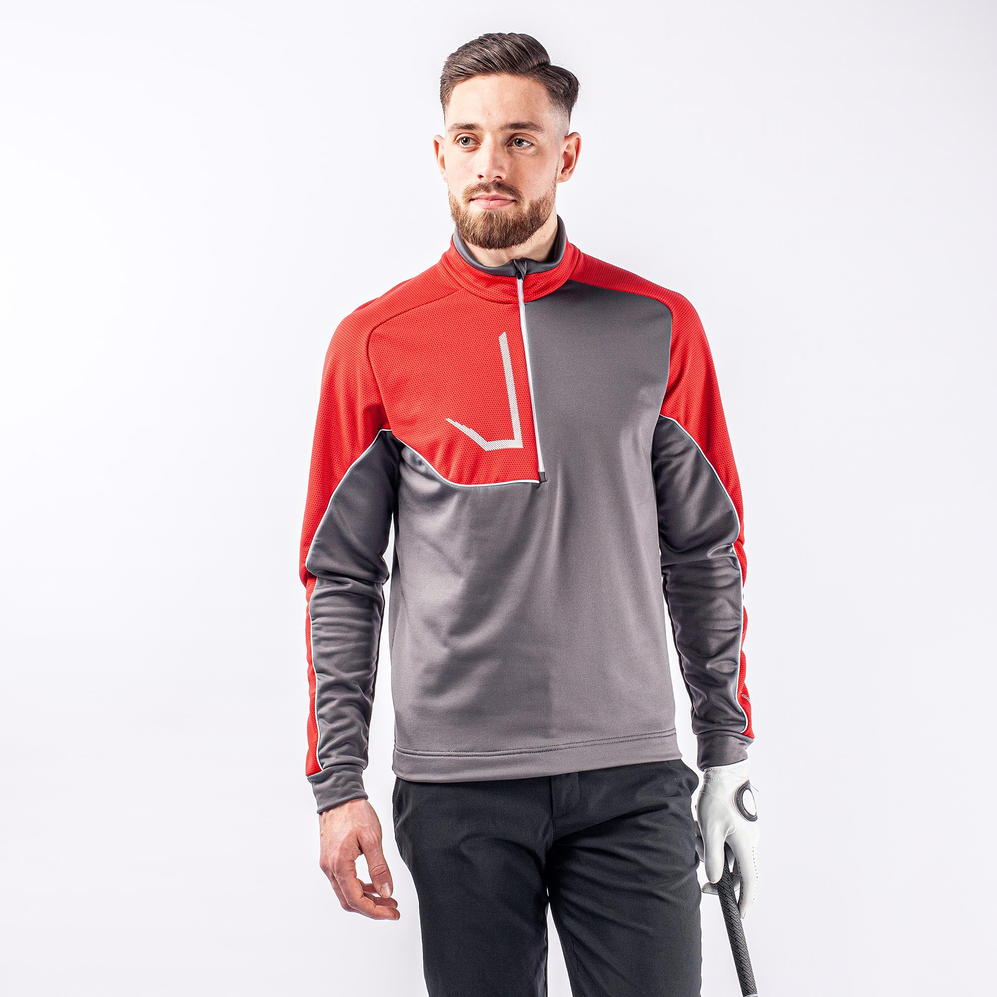 Galvin Green Daxton Insula Mens Golf Mid Layer Forged Iron/Red/White