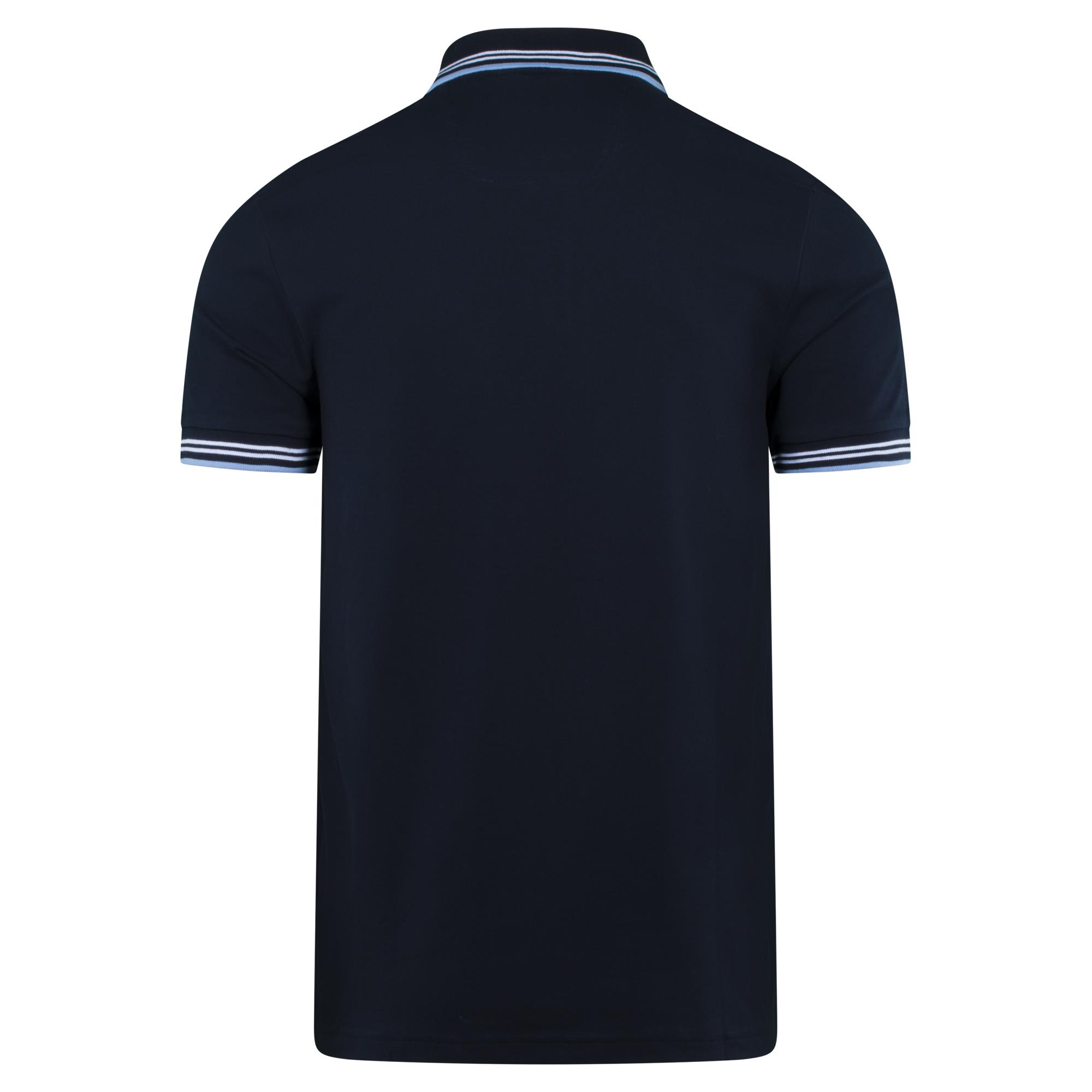 Boss Paul Curved Mens Polo Shirt Dark Blue